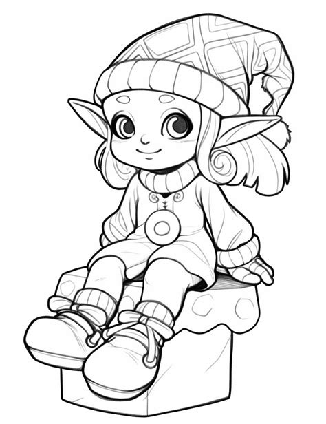 Free Printable Elf Coloring Pages