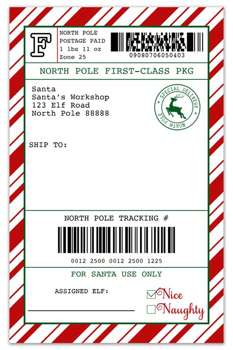 Free Printable Elf On The Shelf Delivery Labels