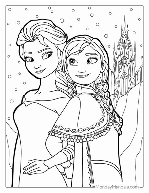 Free Printable Elsa And Anna Coloring Pages