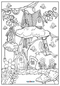 Free Printable Fairy Garden Coloring Pages