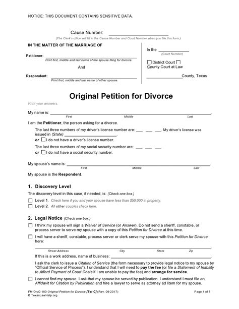 Free Printable Fake Divorce Papers