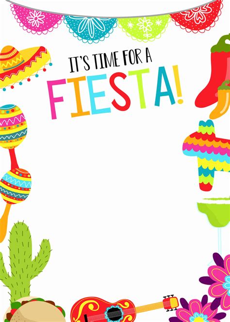 Free Printable Fiesta Party Invitations