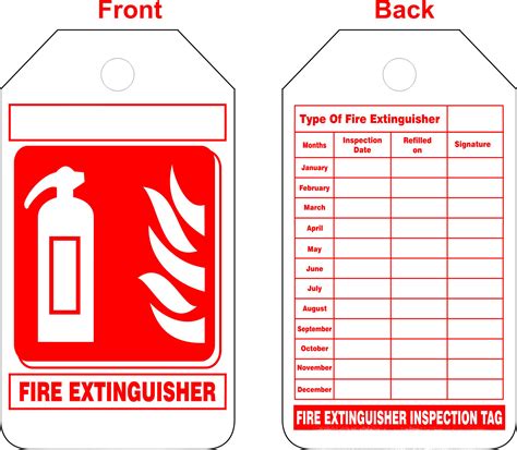 Free Printable Fire Extinguisher Tags