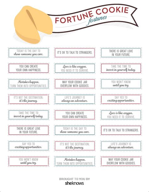 Free Printable Fortune Cookie Template