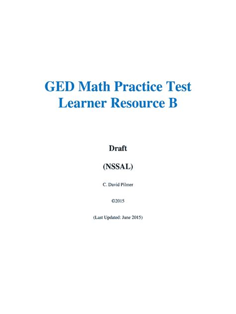 Free Printable Ged Practice Exams