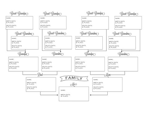 Free Printable Genealogy Chart