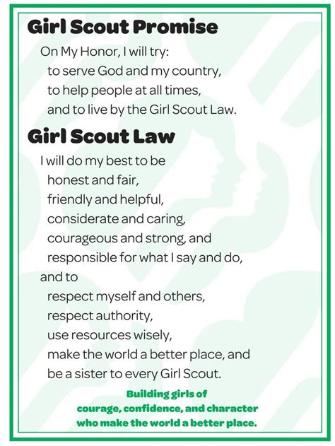 Free Printable Girl Scout Law