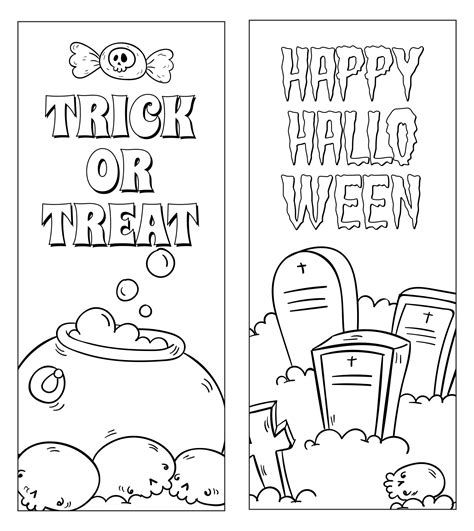 Free Printable Halloween Bookmarks To Color