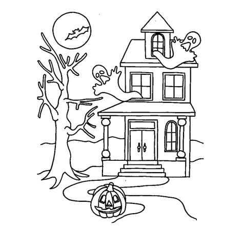 Free Printable Haunted House Coloring Pages