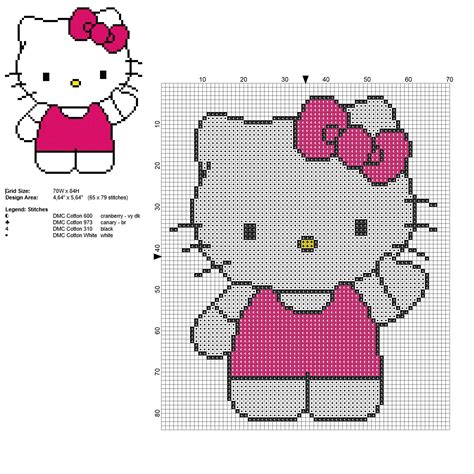 Free Printable Hello Kitty Cross Stitch Patterns