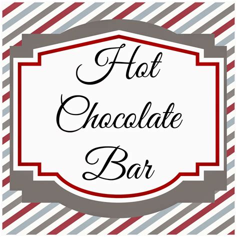 Free Printable Hot Chocolate Bar