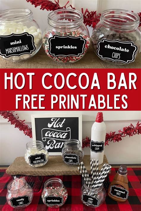 Free Printable Hot Chocolate Bar Labels