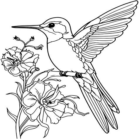 Free Printable Hummingbird Coloring Pages