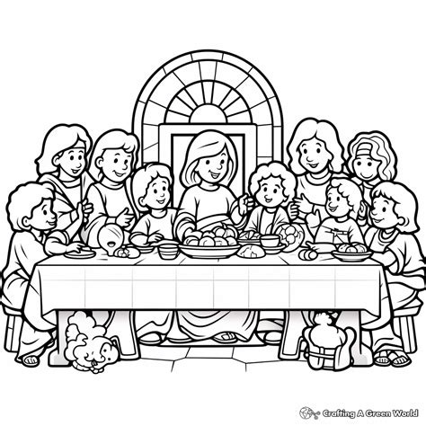Free Printable Last Supper Coloring Pages