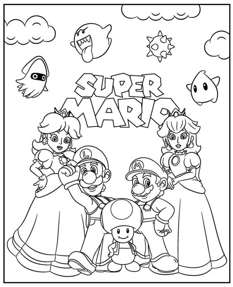 Free Printable Mario Coloring Page