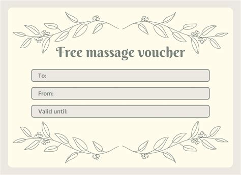 Free Printable Massage Voucher Template