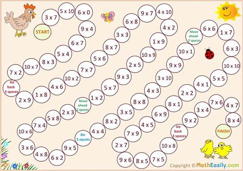 Free Printable Math Board Games For 3rd Grade