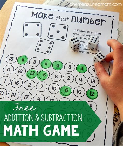 Free Printable Maths Games