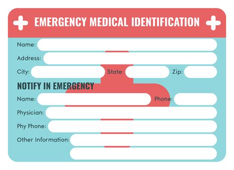 Free Printable Medical Alert Wallet Card