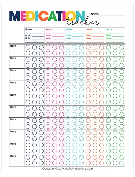 Free Printable Medication Tracker