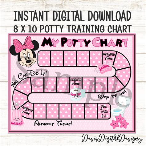 Free Printable Minnie Mouse Potty Training Chart