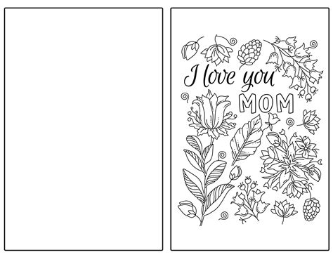 Free Printable Mothers Day Card To Color