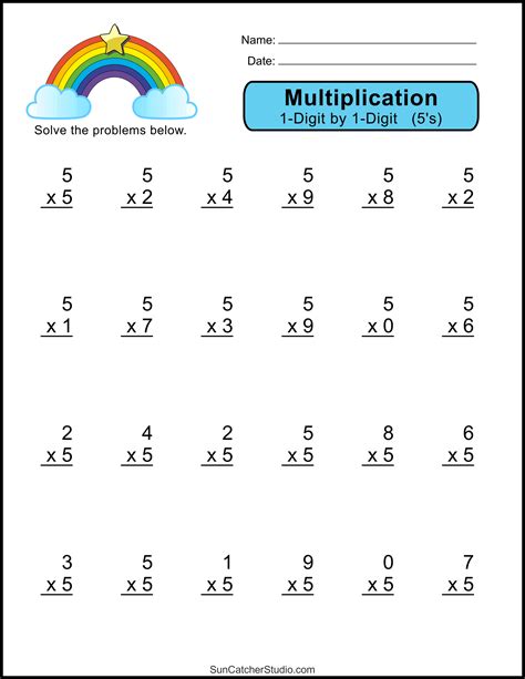 Free Printable Multiplication Worksheets