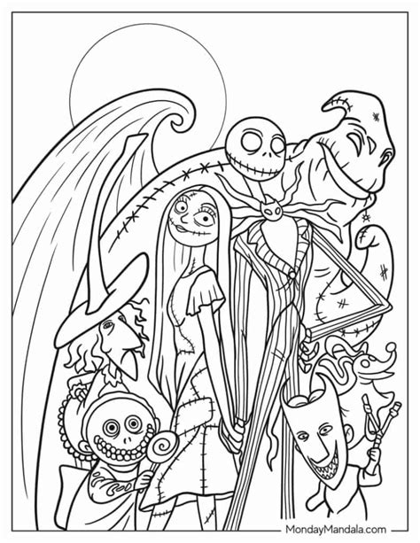 Free Printable Nightmare Before Christmas Coloring Pages