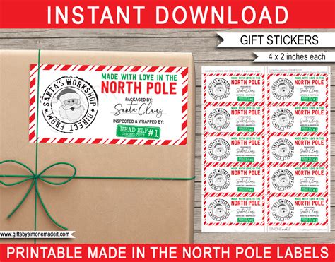 Free Printable North Pole Shipping Labels
