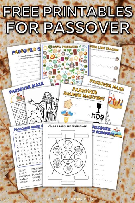 Free Printable Passover Worksheets