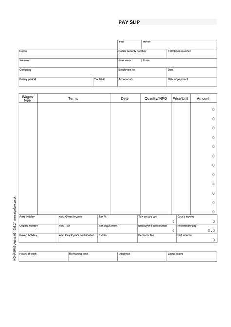 Free Printable Paycheck Stub Templates
