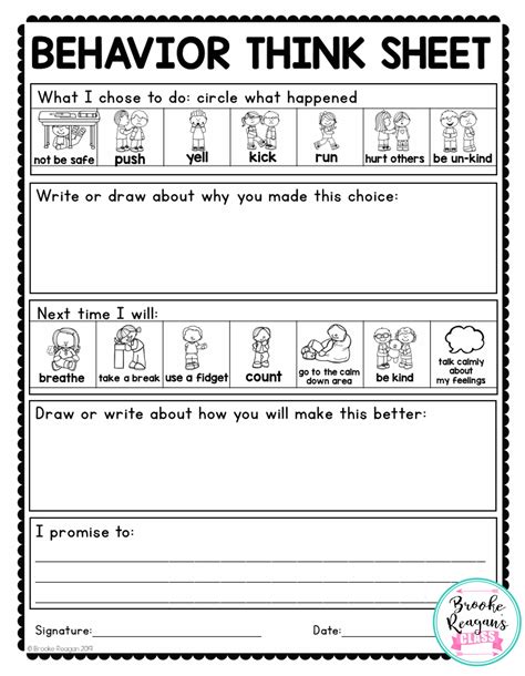 Free Printable Positive Behavior Worksheets For 6 Year Olds