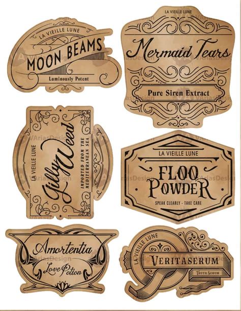 Free Printable Potion Labels