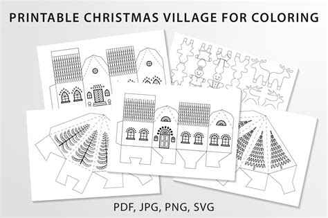 Free Printable Printable Christmas Village Template