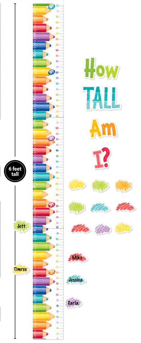 Free Printable Printable Height Chart For Wall In Cm