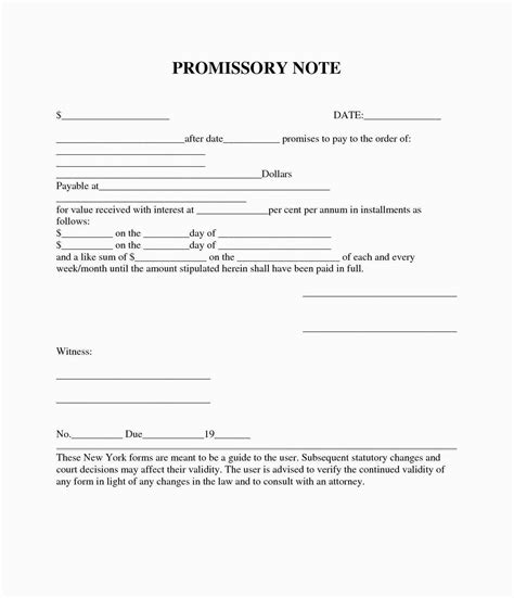 Free Printable Promissory Note