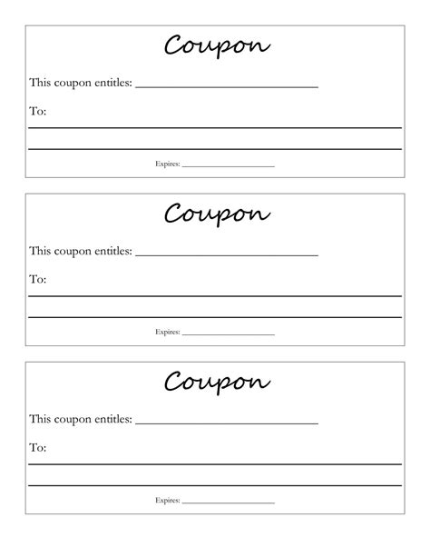 Free Printable Redeemable Coupon For One Grandchild Template