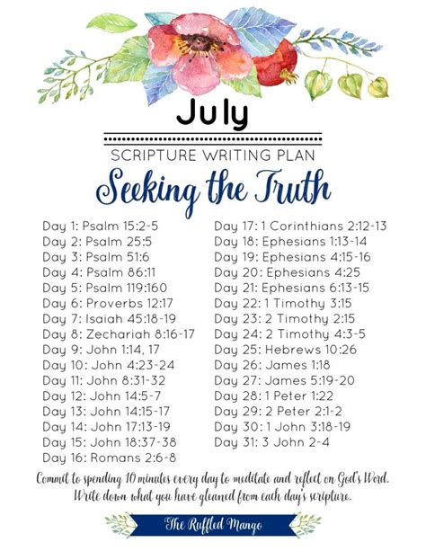 Free Printable Scripture Writing Plans 2024