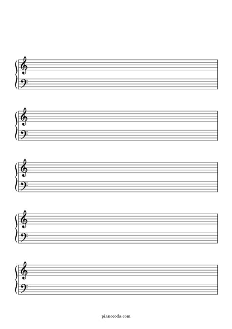 Free Printable Sheet Music Blank