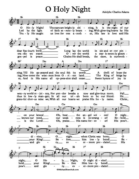 Free Printable Sheet Music For O Holy Night