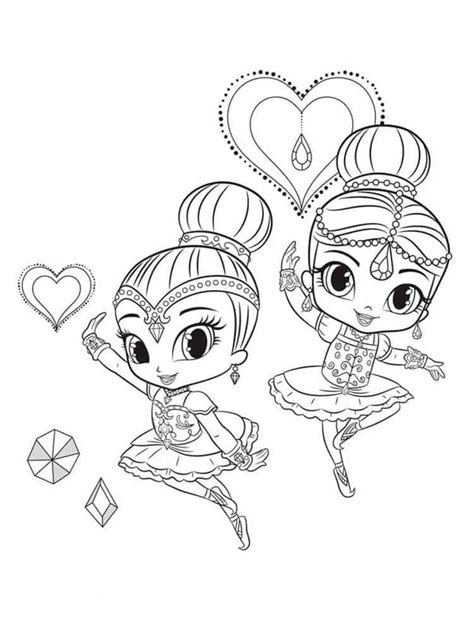 Free Printable Shimmer And Shine Coloring Pages