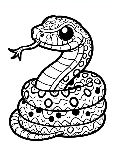 Free Printable Snake Coloring Page