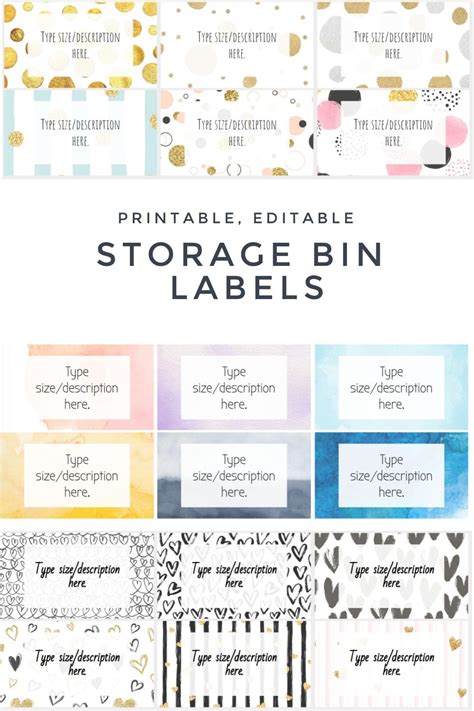 Free Printable Storage Bin Labels