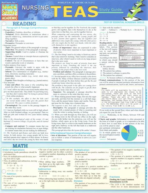 Free Printable Teas Test Study Guide