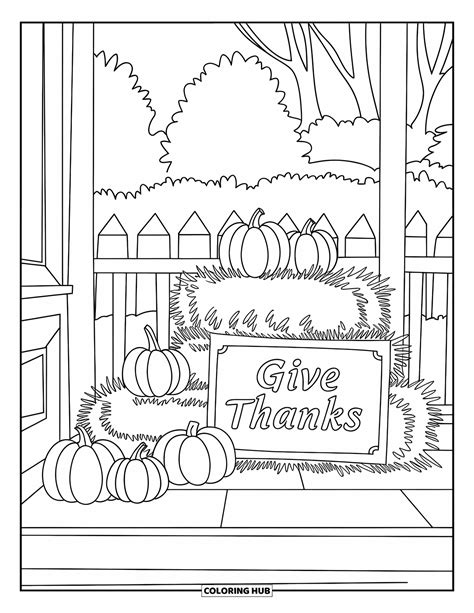 Free Printable Thanksgiving Sign Coloring Pages For Adults