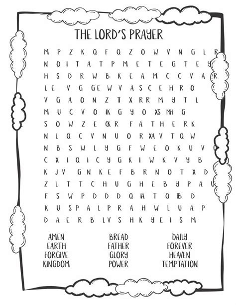 Free Printable The Lords Prayer Activity Sheets
