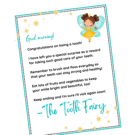 Free Printable Tooth Fairy Notes