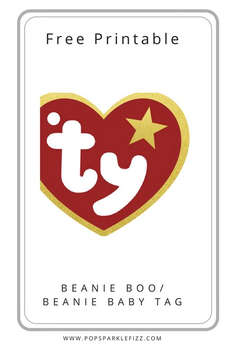 Free Printable Ty Beanie Baby Tag