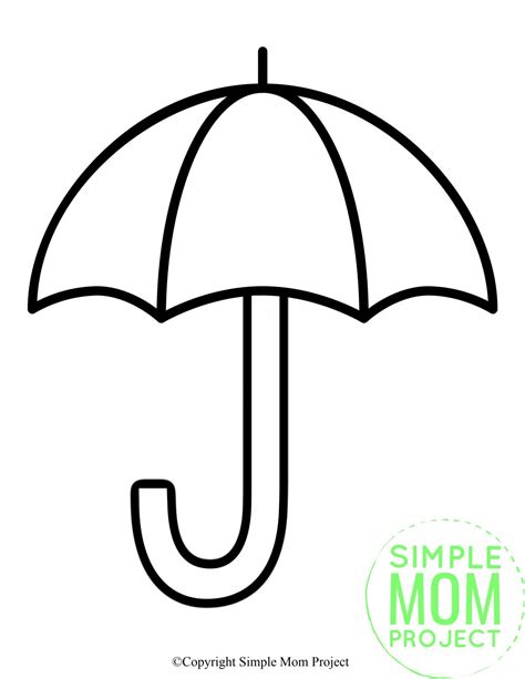 Free Printable Umbrella Template