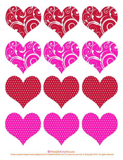 Free Printable Valentine Hearts